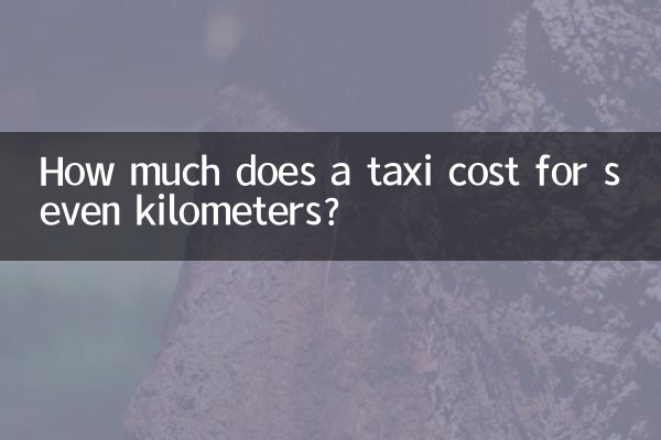 Quanto custa um táxi por sete quilômetros?