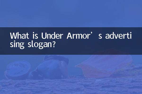 安德瑪廣告語是什麼