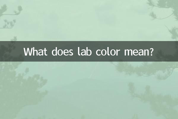 실험실 색상은 무엇을 의미합니까?