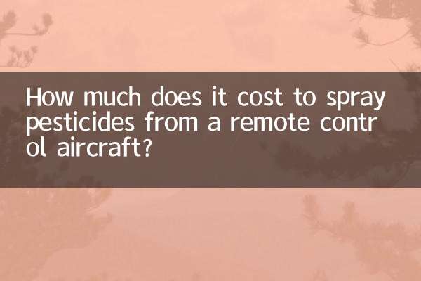 Combien coûte la pulvérisation de pesticides depuis un avion télécommandé ?