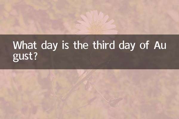 ¿Qué día es el tercer día de agosto?