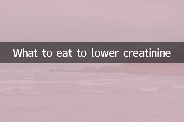 Que manger pour réduire la créatinine