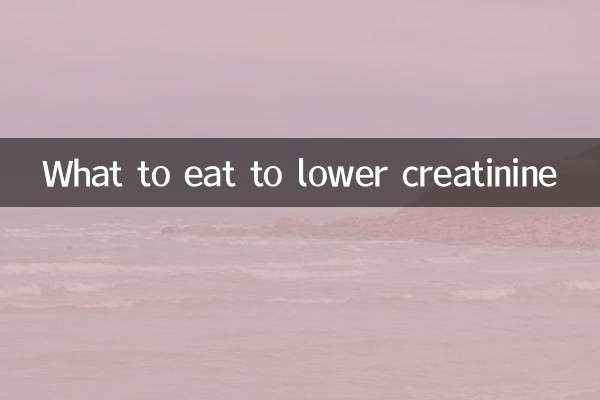 Que manger pour réduire la créatinine