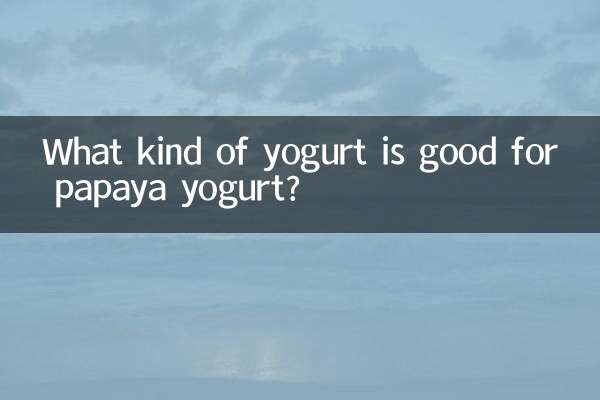 Quel type de yaourt est bon pour le yaourt à la papaye ?