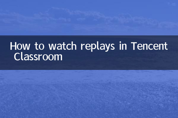 টেনসেন্ট ক্লাসরুমে কীভাবে রিপ্লে দেখতে হয়