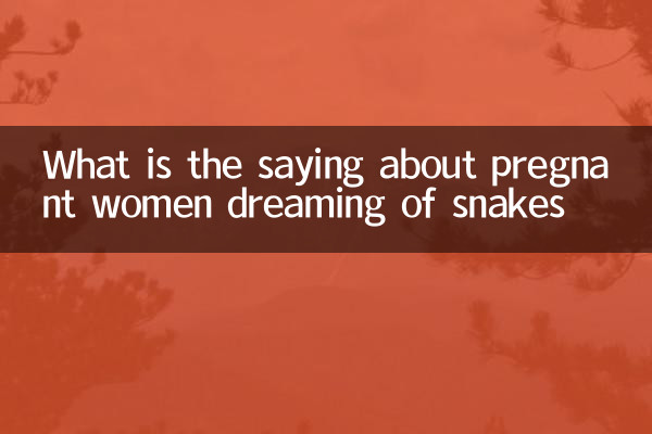 What is the saying about pregnant women dreaming of snakes