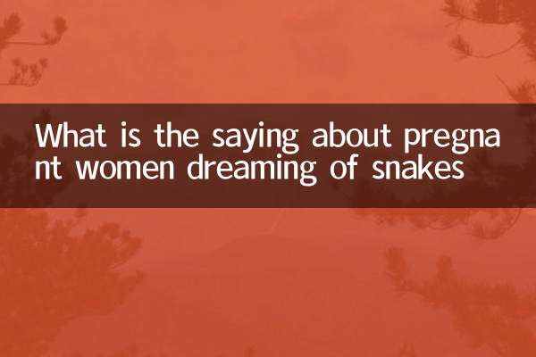 What is the saying about pregnant women dreaming of snakes