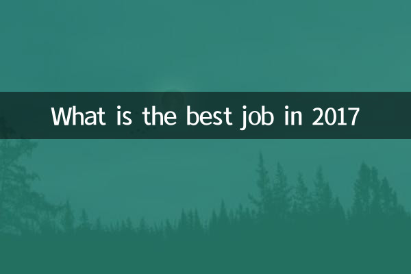Was ist der beste Job im Jahr 2017