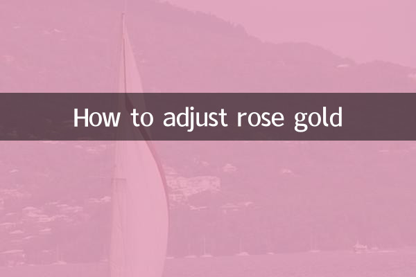 Come regolare l'oro rosa