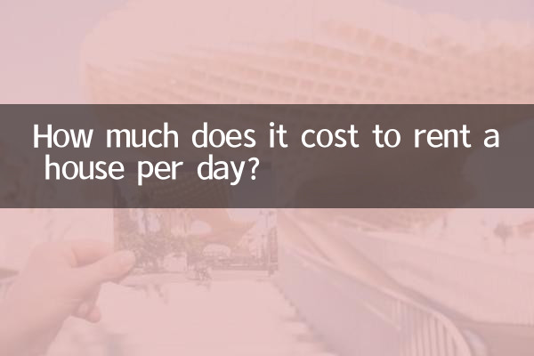 How much does it cost to rent a house per day?