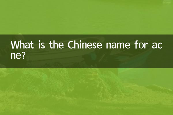 What is the Chinese name for acne?