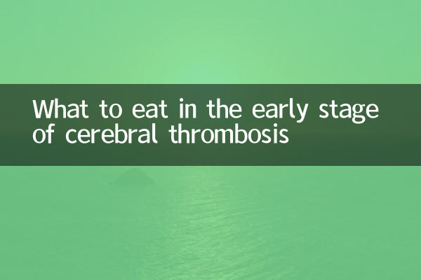 O que comer na fase inicial da trombose cerebral