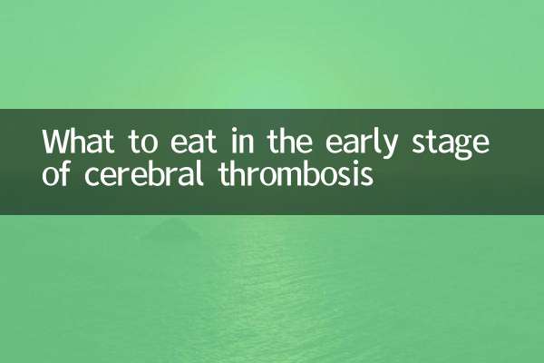 O que comer na fase inicial da trombose cerebral