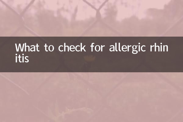 过敏性鼻炎查什么