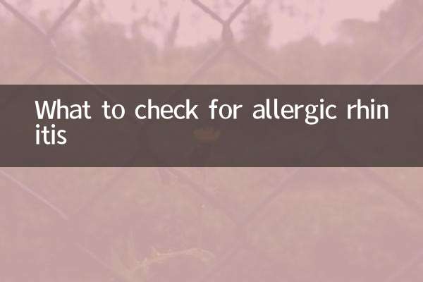 过敏性鼻炎查什么