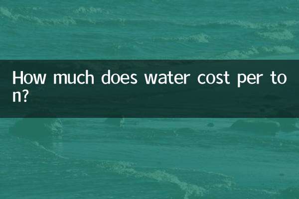 ¿Cuánto cuesta el agua por tonelada?