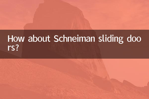 Schneiman 슬라이딩 도어는 어떻습니까?