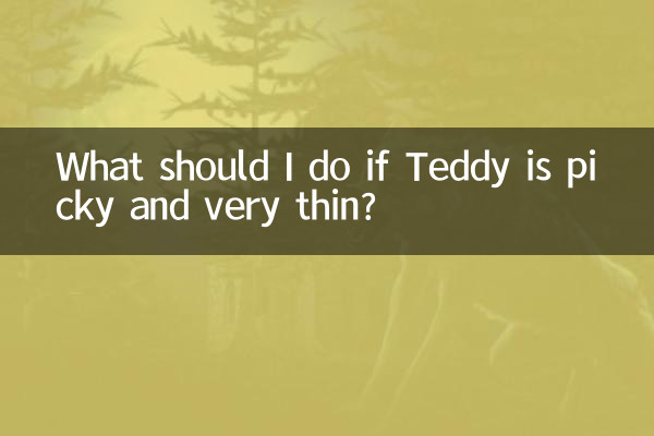 What should I do if Teddy is picky and very thin?