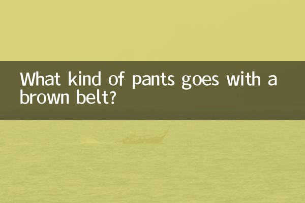 भूरे रंग की बेल्ट के साथ किस प्रकार की पैंट अच्छी लगती है?
