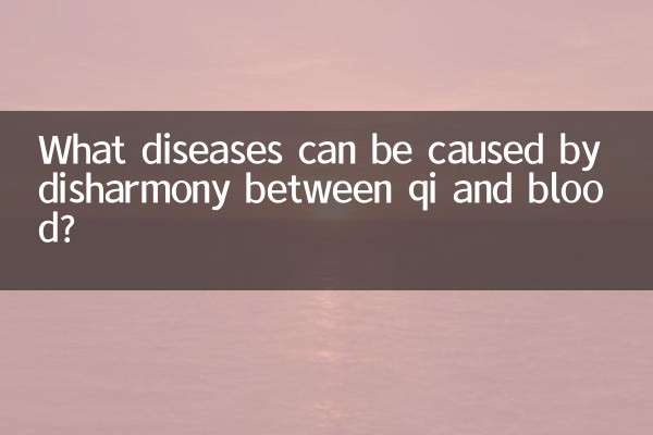 What diseases can be caused by disharmony between qi and blood?