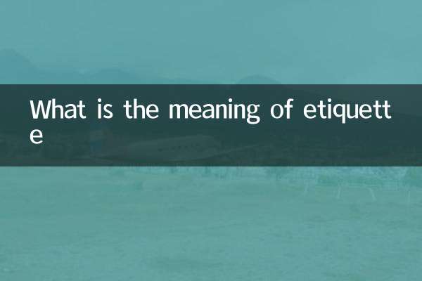 शिष्टाचार का क्या अर्थ है