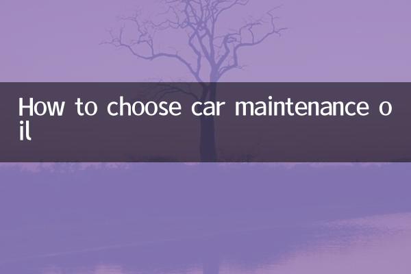 How to choose car maintenance oil