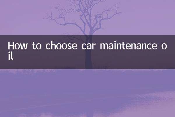 How to choose car maintenance oil