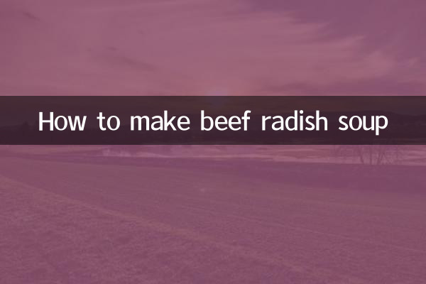 牛肉萝卜汤怎么做