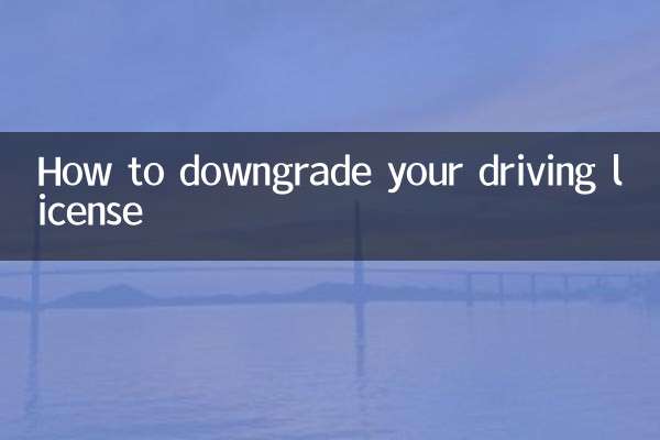 怎麼把駕駛證降級