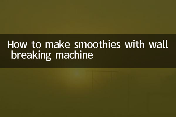 Comment faire des smoothies avec une machine à briser les murs