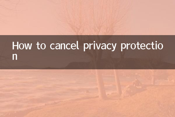 How to cancel privacy protection