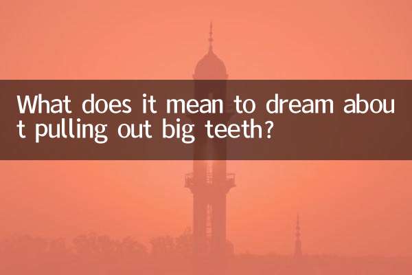 梦见拔大牙是什么意思