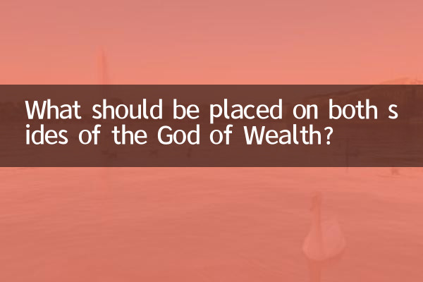 ¿Qué debería colocarse a ambos lados del Dios de la Riqueza?