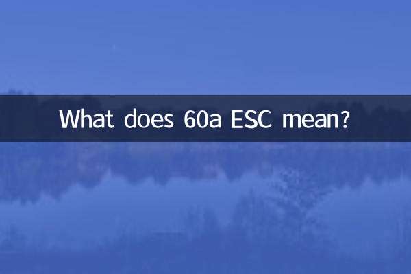 What does 60a ESC mean?