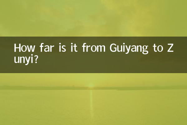 Quanto dista Guiyang da Zunyi?
