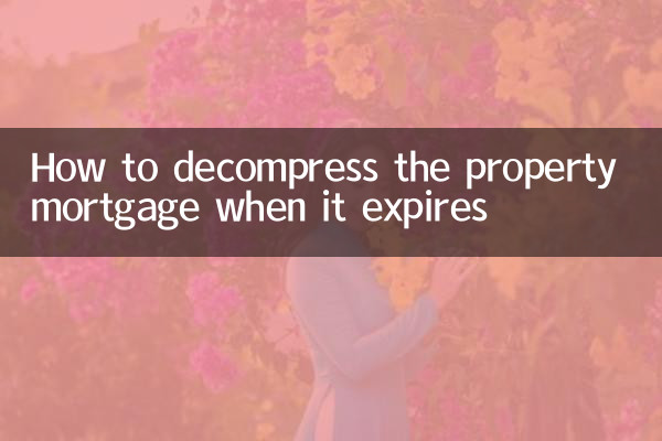 Comment décompresser l'hypothèque immobilière à son expiration