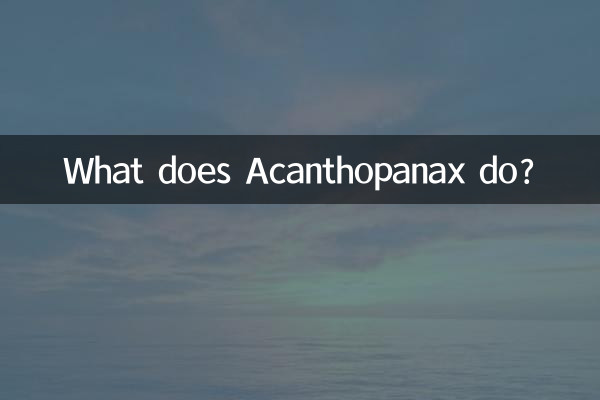 What does Acanthopanax do?