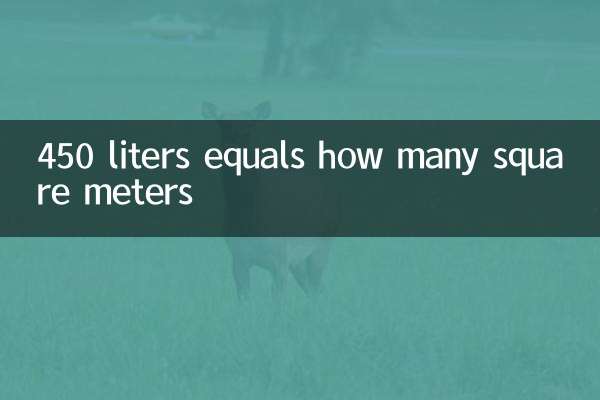 450 litros equivalem a quantos metros quadrados