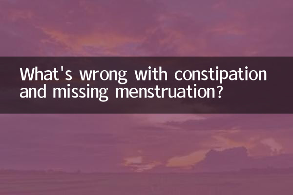 Was ist falsch an Verstopfung und ausbleibender Menstruation?