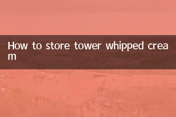 Comment conserver la crème fouettée en tour