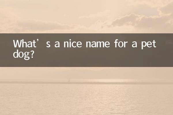 What’s a nice name for a pet dog?