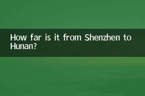 Wie weit ist es von Shenzhen nach Hunan?