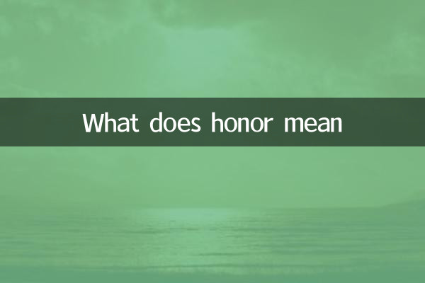 What does honor mean