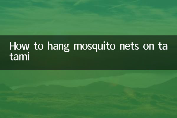 Cómo colgar las redes de mosquito en tatami