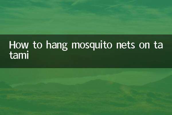 Como pendurar redes de mosquito em tatami