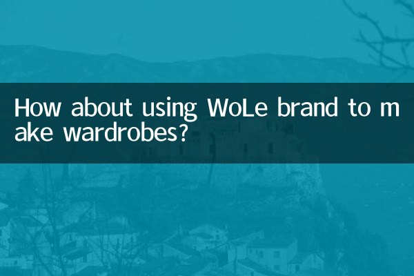 How about using WoLe brand to make wardrobes?