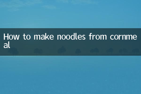 Come preparare le tagliatelle con farina di mais