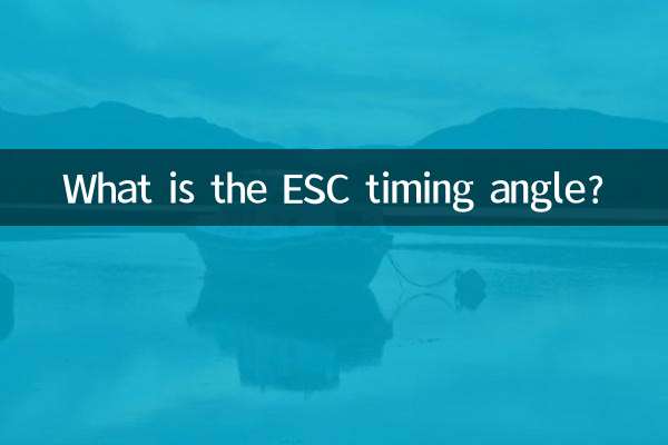 Qual è l'angolo di fasatura dell'ESC?