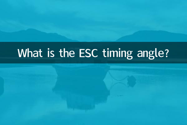 Qual è l'angolo di fasatura dell'ESC?