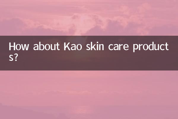How about Kao skin care products?